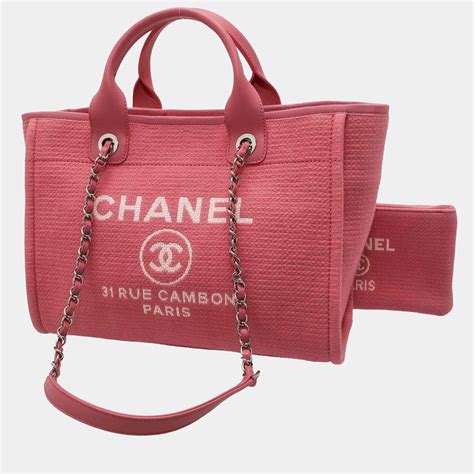 chanel pink bag tote|chanel deauville pink bag.